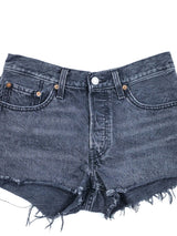 Levis 501 Washed Black Cutoff Shorts Bottom arcadeshops.com