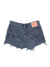Levis 501 Washed Black Cutoff Shorts Bottom arcadeshops.com