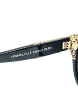Emmanuelle Khanh Snakeskin Accented Sunglasses Accessory arcadeshops.com