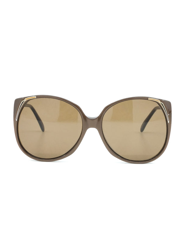 Tura Brown Rounded Cat Eye Sunglasses Accessory arcadeshops.com