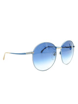 Solaris Blue Gradient Wireframe Sunglasses Accessory arcadeshops.com