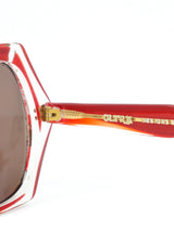 Ultra Oversized Red And Black Sunglasses Accessory arcadeshops.com