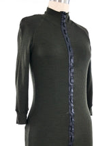 Jean Paul Gaultier Lace Up Ribbed Knit Dress Dress arcadeshops.com