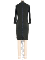 Jean Paul Gaultier Lace Up Ribbed Knit Dress Dress arcadeshops.com