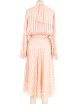 Pale Pink Silk Balloon Sleeve Dress Dress arcadeshops.com