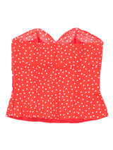 Mila Schon Red Polka Dot Bustier Top arcadeshops.com