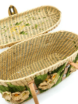 Woven Floral Basket Bag Accessory arcadeshops.com