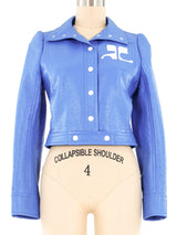 Courreges Blue Vinyl Jacket Jacket arcadeshops.com