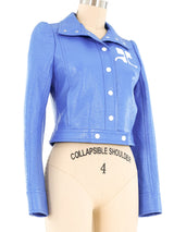 Courreges Blue Vinyl Jacket Jacket arcadeshops.com