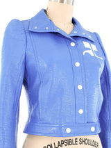 Courreges Blue Vinyl Jacket Jacket arcadeshops.com