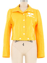 Courreges Yellow Vinyl Jacket Jacket arcadeshops.com