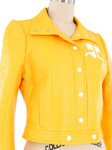 Courreges Yellow Vinyl Jacket Jacket arcadeshops.com