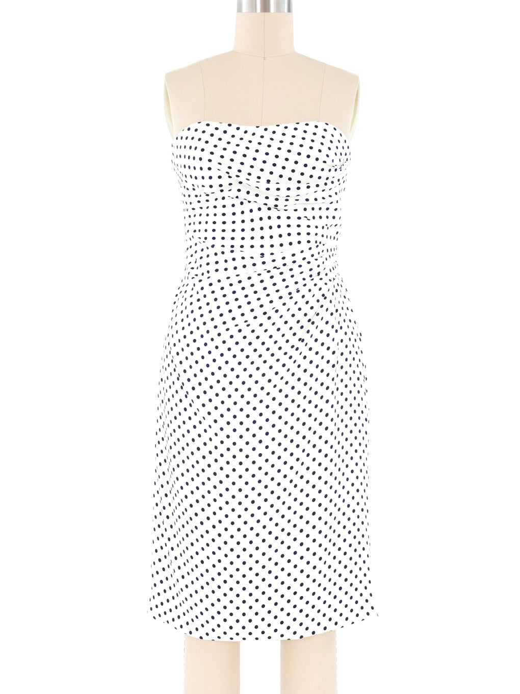 Ungaro Strapless Polka Dot Dress