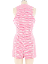 1960s Pink Checkered Romper Suit arcadeshops.com