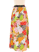 1960s Floral Vest and Maxi Skirt Ensemble Suit arcadeshops.com