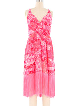 1960s Psychedelic Fringe Mini Dress Dress arcadeshops.com