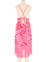 1960s Psychedelic Fringe Mini Dress Dress arcadeshops.com