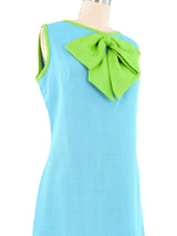 1960s Color Block Bow Dress Dress arcadeshops.com