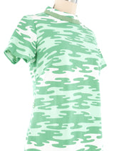 1960s Mock Neck Printed Mini Dress Dress arcadeshops.com