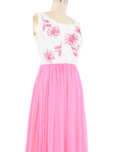 Emma Domb Sequin Bodice Chiffon Gown Dress arcadeshops.com