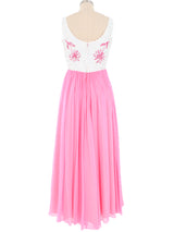 Emma Domb Sequin Bodice Chiffon Gown Dress arcadeshops.com