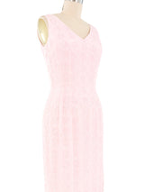 1960s Baby Pink Beaded Gown Dress arcadeshops.com