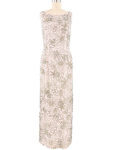 1960s Fairy Land Beaded Sequin Gown Dress arcadeshops.com