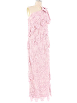 Lillie Rubin Lavender One Shoulder Lace Dress Dress arcadeshops.com