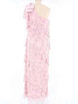 Lillie Rubin Lavender One Shoulder Lace Dress Dress arcadeshops.com
