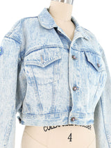 LA Gear Cropped Acid Wash Jacket Jacket arcadeshops.com