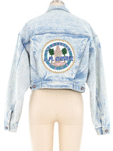 LA Gear Cropped Acid Wash Jacket Jacket arcadeshops.com