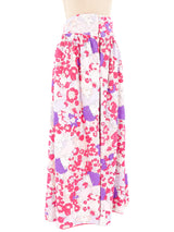 1970s Printed Quilted Hostess Skirt Bottom arcadeshops.com