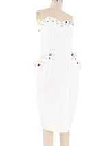 Jewel Embellished Strapless Dress Dress arcadeshops.com