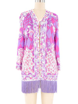 Emilio Pucci Fringe Trim Cover Up Jacket arcadeshops.com