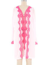 Emilio Pucci Lace Trim Robe And Slip Ensemble Suit arcadeshops.com