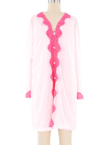 Emilio Pucci Lace Trim Robe And Slip Ensemble Suit arcadeshops.com