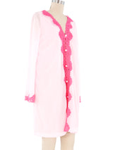Emilio Pucci Lace Trim Robe And Slip Ensemble Suit arcadeshops.com