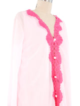 Emilio Pucci Lace Trim Robe And Slip Ensemble Suit arcadeshops.com