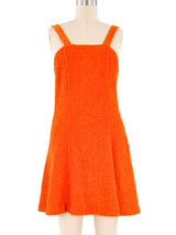1970s Orange Tinsel Mini Dress Dress arcadeshops.com