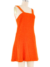 1970s Orange Tinsel Mini Dress Dress arcadeshops.com