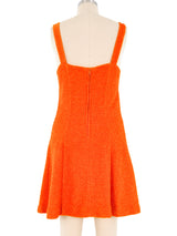 1970s Orange Tinsel Mini Dress Dress arcadeshops.com