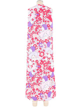 1970s Printed Quilted Duster Vest Jacket arcadeshops.com