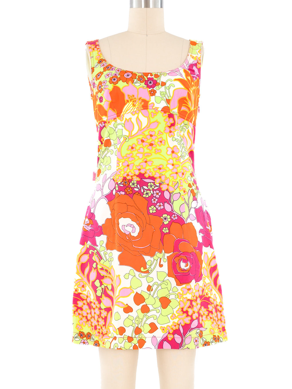 Moschino Psychedelic Floral Mini Dress