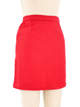 Versace Jeans Textured Red Skirt Bottom arcadeshops.com
