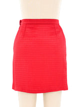 Versace Jeans Textured Red Skirt Bottom arcadeshops.com