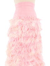 Mr. Blackwell Marabou Midi Skirt Dress arcadeshops.com