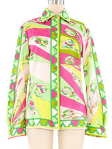 Emilio Pucci Floral Printed Blouse Top arcadeshops.com
