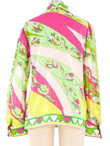 Emilio Pucci Floral Printed Blouse Top arcadeshops.com