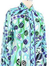 Emilio Pucci Abstract Floral Blouse Top arcadeshops.com