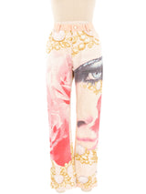 2001 Roberto Cavalli Jewel Face Print Denim Bottom arcadeshops.com